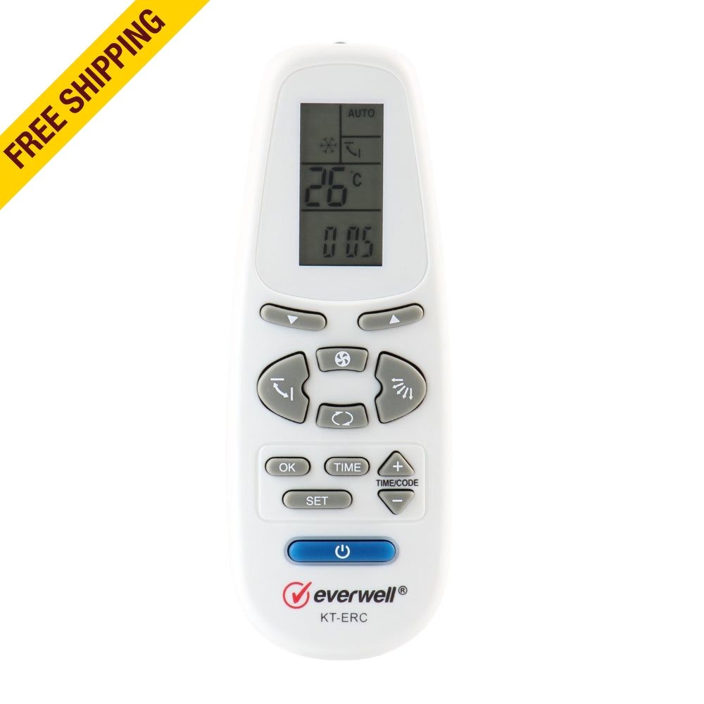 Everwell Kt Erc Universal Remote Control For Mini Splits Coldnet 7611